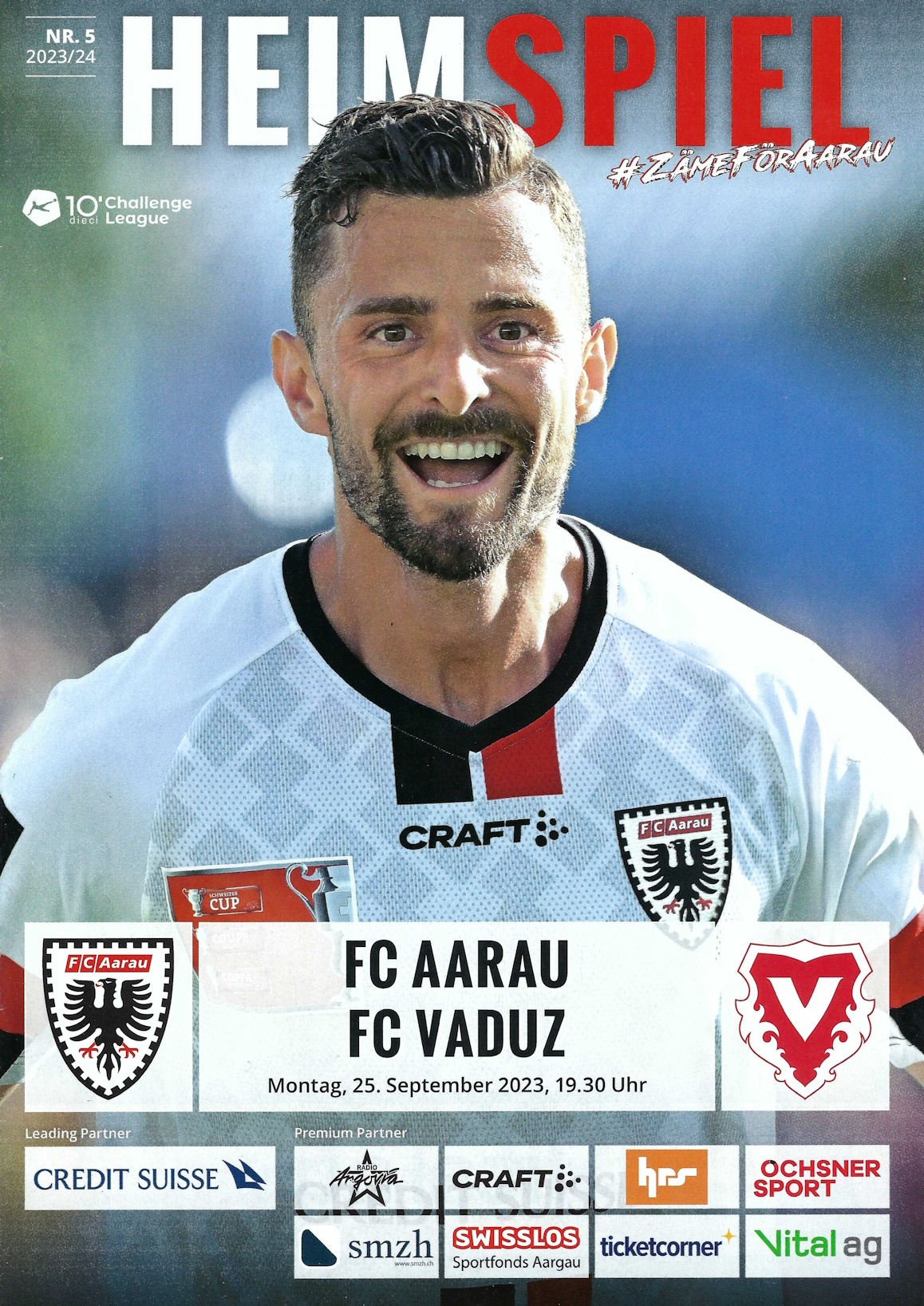 Heimspiel Nr. 5 2023/24 FC Aarau - FC Vaduz