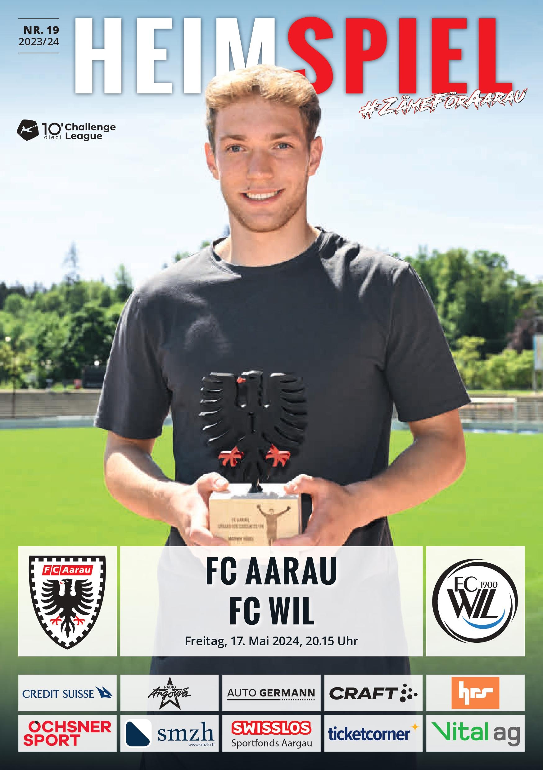 Heimspiel Nr. 19 2023/24 FC Aarau - FC Wil