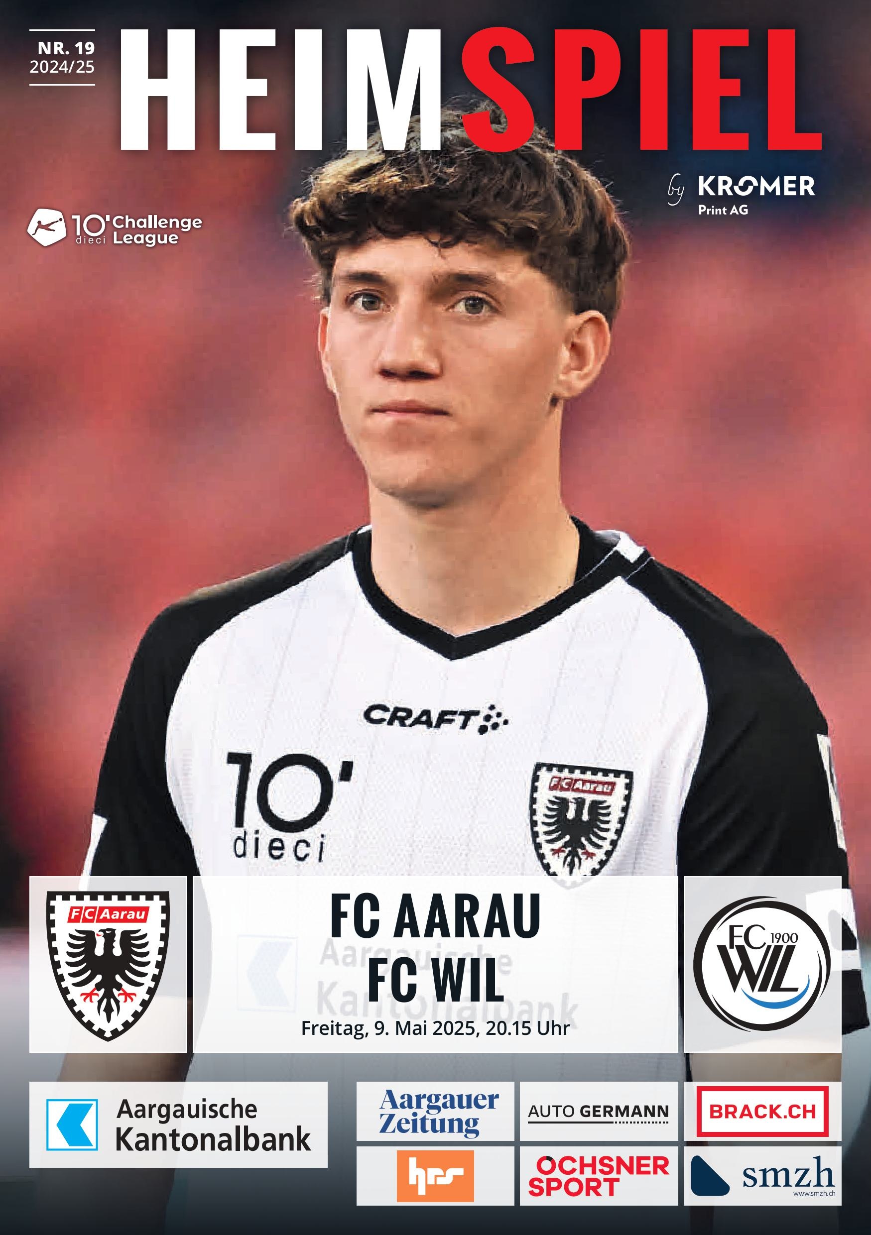 Heimspiel Nr. 19 2024/25 FC Aarau - FC Wil
