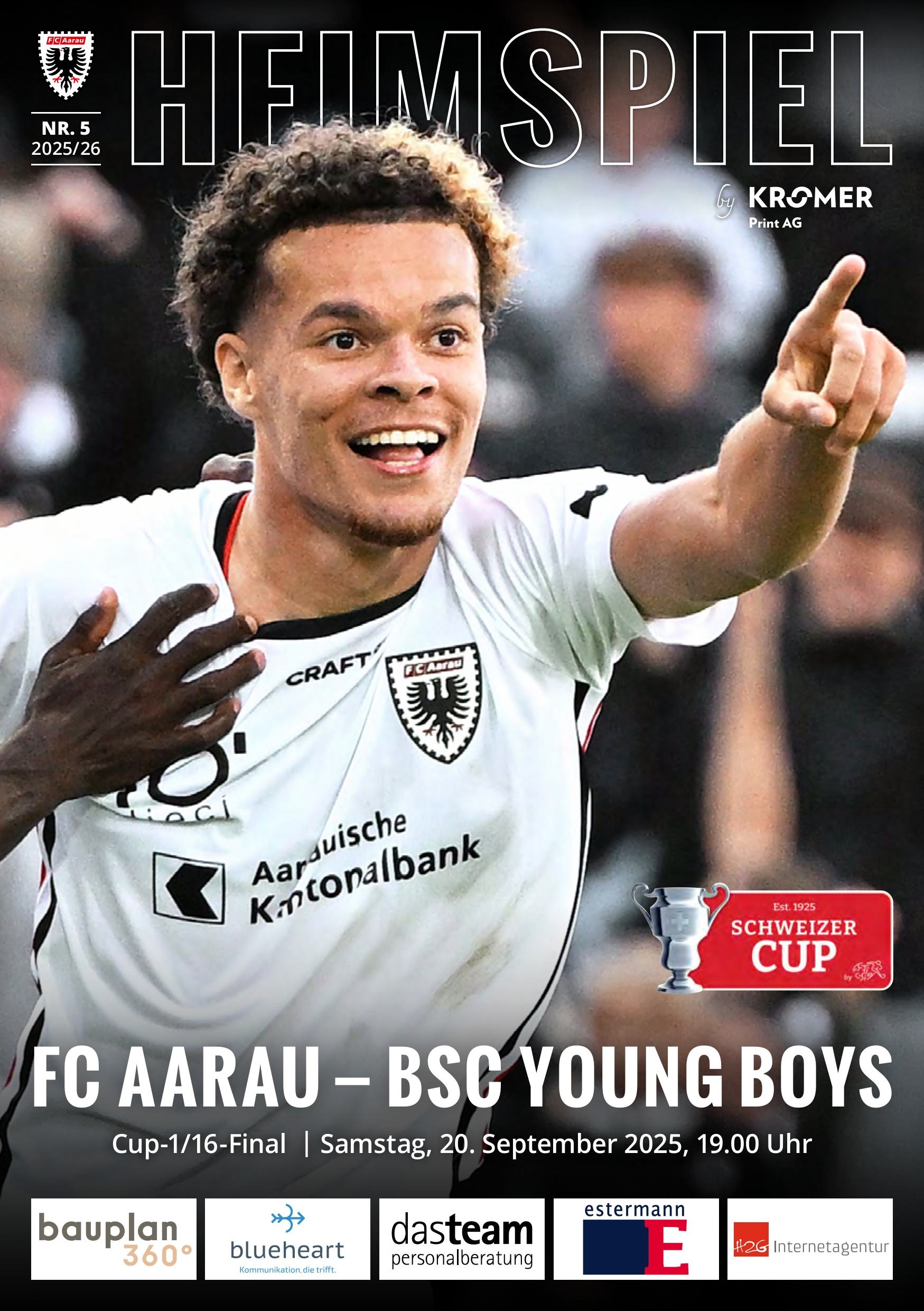 Heimspiel Nr. 5 2025/26 FC Aarau - BSC Young Boys