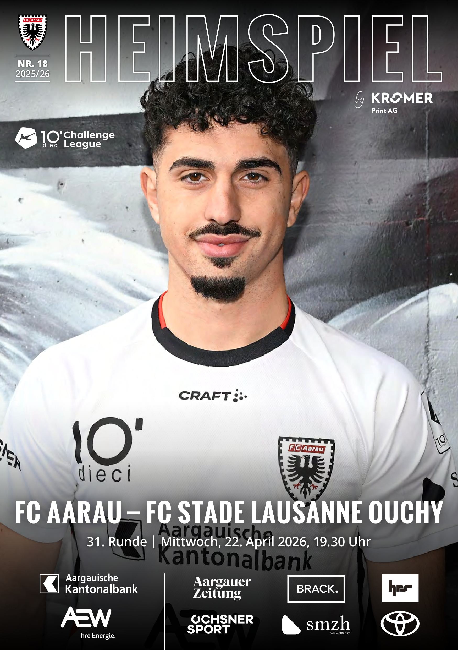 Heimspiel Nr. 18 2025/26 FC Aarau - FC Stade-Lausanne-Ouchy