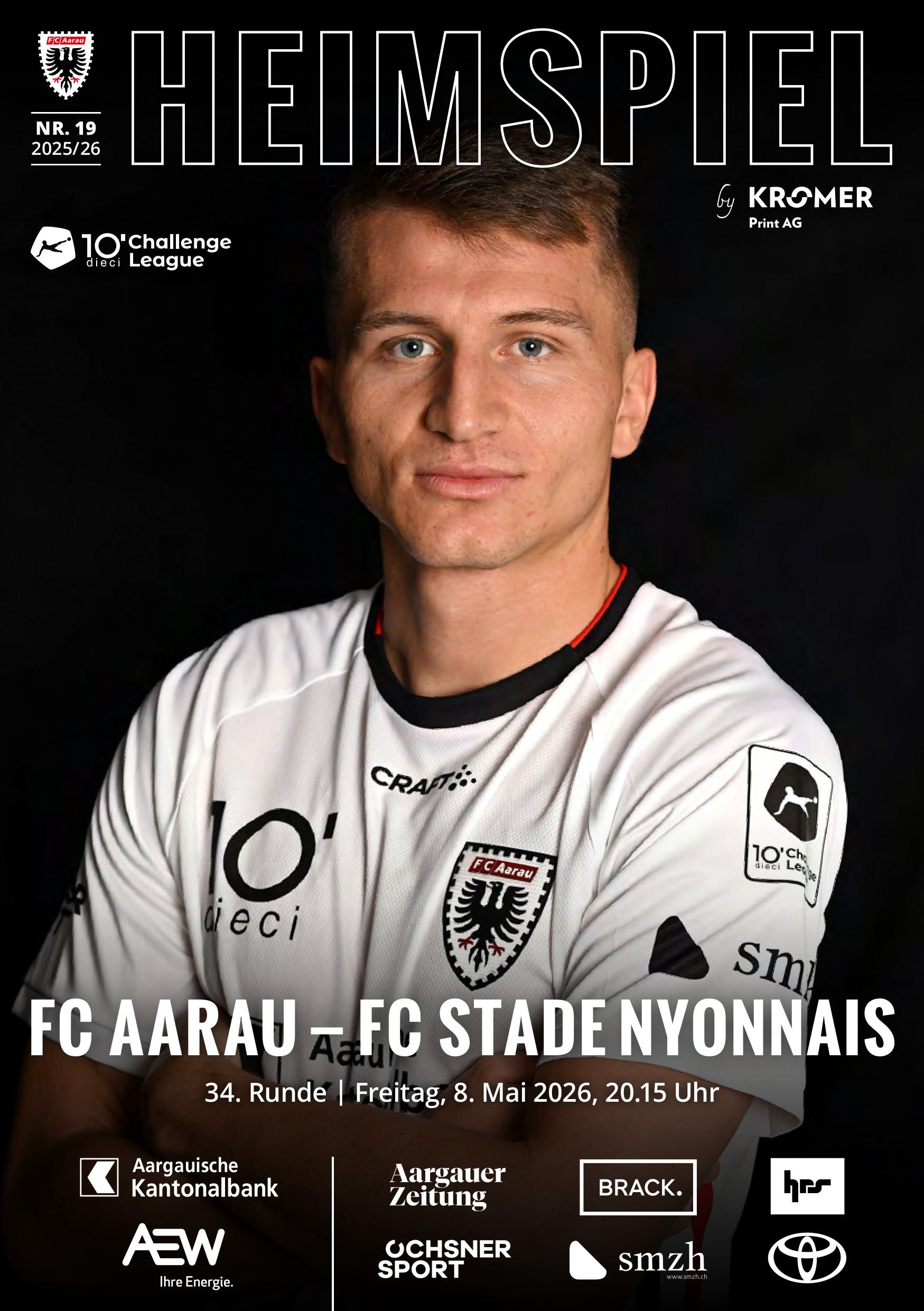 Heimspiel Nr. 19 2025/26 FC Aarau - FC Stade Nyonnais