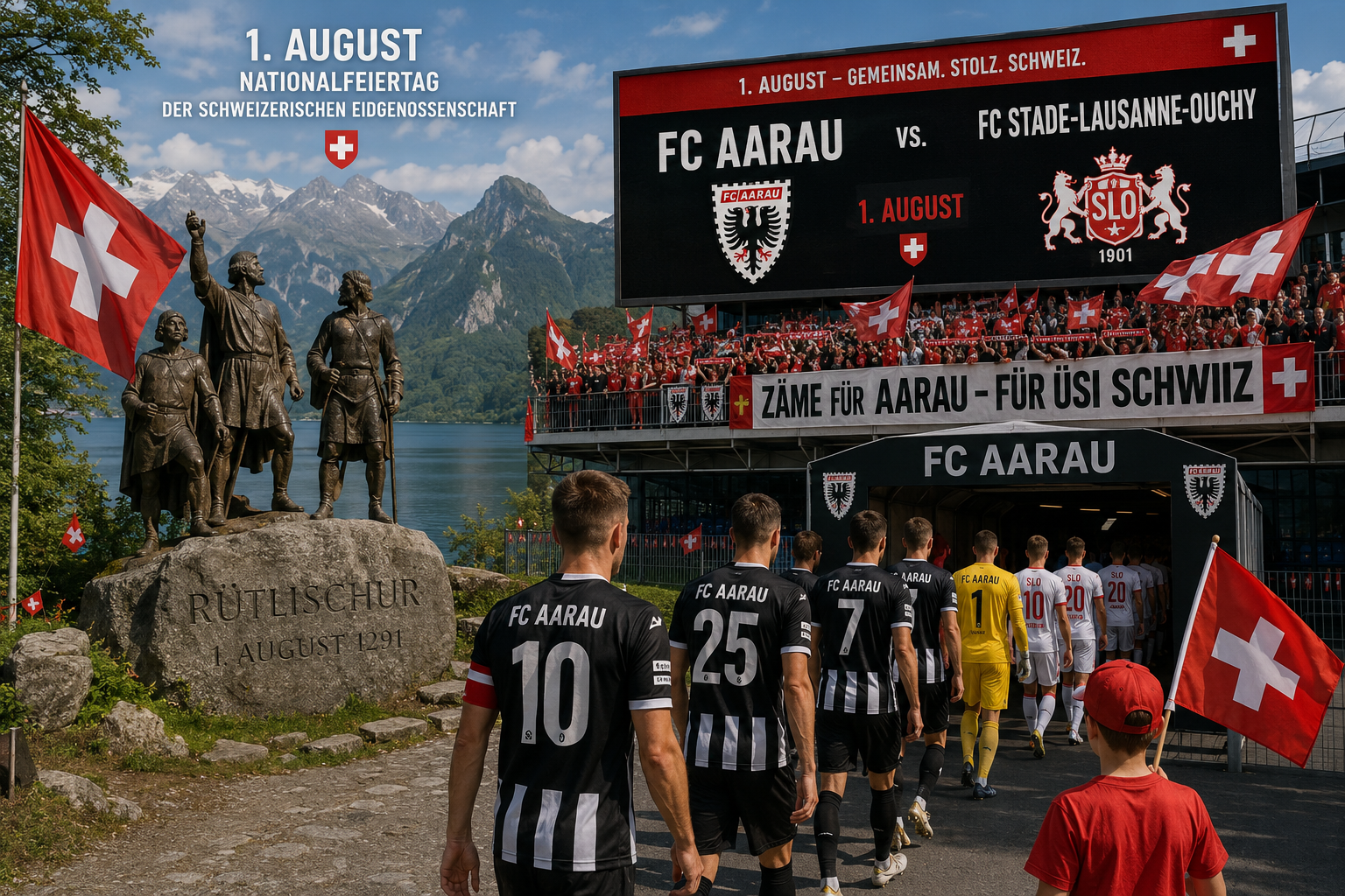 FC Aarau gegen FC Stade-Lausanne-Ouchy am 1. August 2026